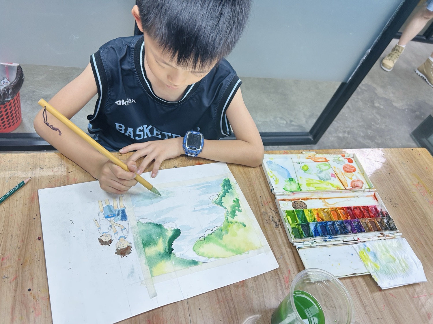 绘本内页：小河边上色🎨